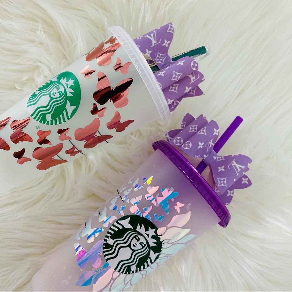 Starbucks bow purple